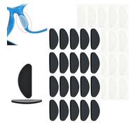 YPYMOD 20 Paires Coussinets Nasaux en Silicone Antidérapant pour Lunettes, Antidérapants Coussinets de Nez à Lunettes Auto-Adhésives, pour Lunettes de Soleil Spectacles(Transparent, Noir?