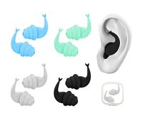 YPYMOD 4 Paires de Bouchons d'oreille pour La Natation, Silicone Réutilisable, Anti-Bruit pour La Natation, Le Surf, La Douche, La Plongée