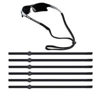 YPYMOD 6 pièces Sangles de Lunettes de Sport, Cordon de Lunettes de Soleil de Sport Réglable, Pour Lunettes De Soleil et Lunettes De Sport, Les Enfants, Les Hommes, Les Femmes(Noir)