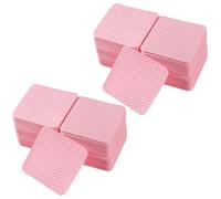 YPYMOD 600 Pièces Lingettes Coton Ongles Non Pelucheux, Non Tissé Wipes pour Vernis à Ongles Nail Remover, Tampons en Coton pour le Dissolvant D'ongles(Rose)
