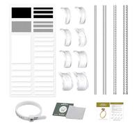 YPYMOD Ajusteurs pour Bagues, Transparente Ajusteur Bague Invisible, Reducteur de Bague, Ajusteur Bague avec Chiffon de Polissage Règle de Mesure, Reducteur Bague pour Presque Toutes Les Bagues