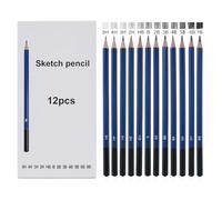 YPYMOD Lot de 12 crayons 5H, 4H, 3H, 2H, HB, B, 2B, 3B, 4B, 5B, 6B, 8B pour dessin professionnel