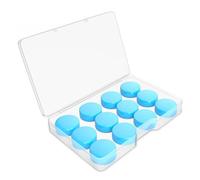 YPYMOD Lot de 6 paires de bouchons d'oreilles en silicone souple, malléables, réutilisables pour dormir, réduire le bruit, idéal pour le concert, la natation, la douche, le ronflement ? Bleu