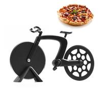 YPYMOD Roulette à Pizza Vélo, Couteau à Pizza Antiadhésif de Vélo avec Support, Lames Super Tranchantes, Convient pour Couper la Pizza, Décoration Idéale et Cadeau Créatif(19 * 10.3cm, Noir)