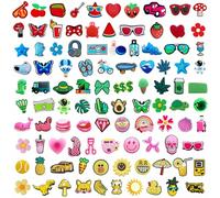 YQ-BEST Lot de 100 breloques différentes en forme de chaussures pour sabots, accessoires pour enfants et adultes, breloques de dessin animé
