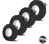 YQBFTC 4 Pièces Scotch Electricien,19mm x 15m Ruban de Câbles Noir,Résistant à la Chaleur Rubans,Ruban Adhésif Isolan,Scotch Isolant Thermique,Ruban de Câblage Automobile pour Auto Véhicule Circuit