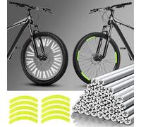 YQBFTC Lot de 72 réflecteurs pour rayons avec 10 autocollants, 360 °C. Réflecteurs pour rayons de vélo, réflecteurs pour rayons de vélo, facile à installer pour une visibilité nocturne maximale