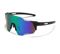 YQBFTC Lunette de Soleil Sport Polarisée, Anti UV 400 Lunette de Cyclisme Polarisées, Unisex Lunette Velo Route Pour Sport, Lunette de Cyclisme Coupe Vent et Anti Buée pour Conduite, Golf, Ski