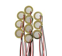 YQBOOM Lot de 10 transducteurs à disque piézoélectrique de 35 mm avec fils de 10 cm pour instrument acoustique, déclencheur de micro, micro et guitare CBG