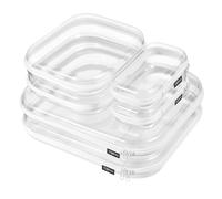 YQBRAO Lot de 6 étuis rigides transparents à fermeture éclair, trousse de toilette et de maquillage, bacs de rangement à fermeture éclair pour jouets, pochette de rangement pour crayons, organiseur de