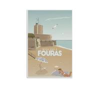 YQCQCS Fouras Beach France Poster vintage sur toile pour décoration murale