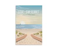 YQCQCS Lège-Cap-Ferret France Affiche vintage de voyage sur toile Décoration murale Affiches décoratives