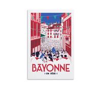 YQCQCS Poster de voyage vintage Bayonne sur toile Décoration murale