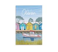YQCQCS Poster de voyage vintage sur toile de l'île d'Oléron - Décoration murale
