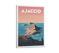 YQCQCS Poster vintage de voyage Ajaccio - Archipel des Sanguinaires - Impression sur toile - Décoration murale - Affiches décoratives