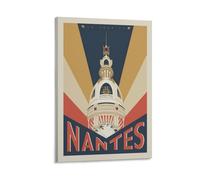 YQCQCS Poster vintage de voyage en France Nantes La Tour Lu sur toile Décoration murale Affiches décoratives
