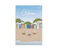 YQCQCS Poster vintage sur toile de l'île d'Oléron France - Décoration murale - Affiches décoratives