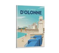 YQCQCS Poster vintage sur toile représentant les sables d'Olonne France - Décoration murale