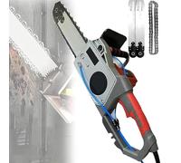 YQCXG Tronçonneuse à béton, tronçonneuse électrique portative, Coupe-Murs à chaîne diamantée, avec système Anti-poussière alimenté par Eau, 2 chaînes/2 Guides-chaînes, pour Granit et bét