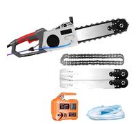 YQCXG Tronçonneuse électrique à béton, tronçonneuse portative sans balais, tronçonneuse Murale à chaîne diamantée avec système Anti-poussière alimenté par Eau, 2 chaînes/2 Guides-chaînes