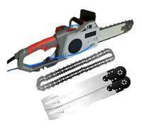 YQCXG Tronçonneuse électrique pour béton, tronçonneuse Murale portative, tronçonneuse Murale électrique à chaîne diamantée, avec système Anti-poussière alimenté par Eau, 2 chaînes/2 Guid