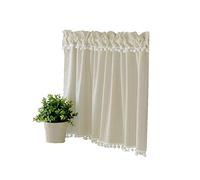 YQCZ Coton Et Lin Rayure Rideau Court Semi-ombrage Draperies Fenêtre Partition Translucide Demi Rideau Décoration Une Tranche De Vente pour Cabinet Salle De Bain Cuisine Etc