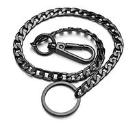 YQHWLKJ 42 cm de Long porte-clés en métal portefeuille ceinture chaîne Rock Punk pantalon Hipster pantalon Jean Hiphop bijoux hommes porte-clés chaîne