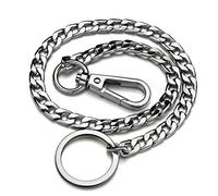 YQHWLKJ 42 cm de Long porte-clés en métal portefeuille ceinture chaîne Rock Punk pantalon Hipster pantalon Jean Hiphop bijoux hommes porte-clés chaîne
