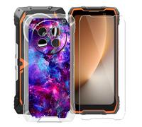 YQINHHME Coque pour Blackview Rock 2 (6.67") avec Verre Trempé Protecteur D'écran, Transparent Antichoc et Anti-Rayures Case Souple Silicone TPU Housse Etui pour Blackview Rock 2 - Magnifique