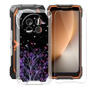 YQINHHME Coque pour Blackview Rock 2 (6.67") avec Verre Trempé Protecteur D'écran, Transparent Antichoc et Anti-Rayures Case Souple Silicone TPU Housse Etui pour Blackview Rock 2 - Nuit Tranquille