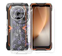 YQINHHME Coque pour Blackview Rock 2 (6.67") avec Verre Trempé Protecteur D'écran, Transparent Antichoc et Anti-Rayures Case Souple Silicone TPU Housse Etui pour Blackview Rock 2 - XT35