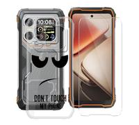 YQINHHME Coque pour Blackview Xplore 1 (6.78") avec Verre Trempé Protecteur D'écran, Transparent Antichoc et Anti-Rayures Case Souple Silicone Housse Etui pour Blackview Xplore 1 - DUO5