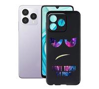 YQINHHME Coque pour Cubot A40 (6.88"), Anti-Choc et Anti-Rayures Etui de Protection Ultra-Fin Noir Souple Silicone TPU Bumper Housse Case pour Cubot A40 - DUO4