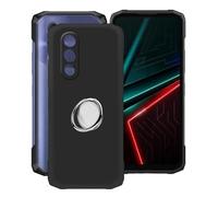 YQINHHME Coque pour Doogee Blade 20 Turbo (6.60 ") avec Rotation 360 Degrés Anneau Support, Ultra-Mince Anti-Rayures de TPU Bumper Silicone Souple Noir Housse Etui pour Doogee Blade 20 Turbo