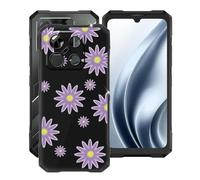 YQINHHME Coque pour Doogee Blade GT Pro (6.72"), Anti-Choc et Anti-Rayures Etui de Protection Ultra-Fin Noir Souple Silicone TPU Bumper Housse Case pour Doogee Blade GT Pro - Fleur Violette