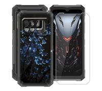YQINHHME Coque pour Doogee Fire 6 Max (6.72 Pouces) + Verre trempé Protection Décran, Ultra Fin Antichoc Noir Housse Etui Souple Silicone TPU Bumper Case pour Doogee Fire 6 Max - Muguet Cristal
