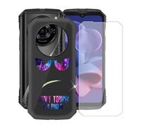 YQINHHME Coque pour Doogee S118 Pro (6.58 Pouces) + Verre trempé Protection Décran, Ultra Fin Antichoc Noir Housse Etui Souple Silicone TPU Bumper Case pour Doogee S118 Pro - DUO4