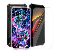 YQINHHME Coque pour Doogee S300 Plus (6.78") avec Verre Trempé Protecteur D'écran, Transparent Antichoc et Anti-Rayures Case Souple Silicone TPU Housse Etui pour Doogee S300 Plus - Vif