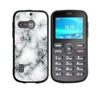 YQINHHME Coque pour Doro 1880 4G (2.8"), Anti-Choc et Anti-Rayures Etui de Protection Ultra-Fin Noir Souple Silicone TPU Bumper Housse Case pour Doro 1880 4G - Marbre