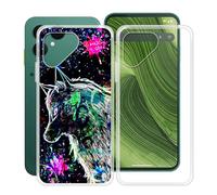 YQINHHME Coque pour Fairphone Gen 6 (6.31 "), 2 Pièces Ultra-Mince Anti-Rayures Cover Souple TPU Bumper Silicone Housse Etui pour Fairphone Gen 6 - Clear + Bête de Graffiti