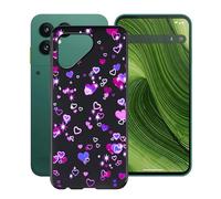 YQINHHME Coque pour Fairphone Gen 6 (6.31"), Anti-Choc et Anti-Rayures Etui de Protection Ultra-Fin Noir Souple Silicone TPU Bumper Housse Case pour Fairphone Gen 6 - Bulles d'amour