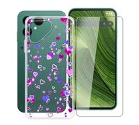 YQINHHME Coque pour Fairphone Gen 6 (6.31") avec Verre Trempé Protecteur D'écran, Transparent Antichoc et Anti-Rayures Case Souple Silicone TPU Housse Etui pour Fairphone Gen 6 - Bulle d'amour