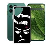 YQINHHME Coque pour Fairphone Gen 6 (6.31 Pouces), Anti-Rayures Anti-Chute Silicone Souple Housse Etui Mince Transparent TPU Bumper Case Cover pour Fairphone Gen 6 - Ne Pas Toucher