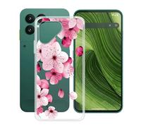 YQINHHME Coque pour Fairphone Gen 6 (6.31 Pouces), Anti-Rayures Anti-Chute Silicone Souple Housse Etui Mince Transparent TPU Bumper Case Cover pour Fairphone Gen 6 - Fleur de pêche