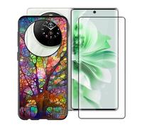 YQINHHME Coque pour Fossibot S3 Pro (6.67 Pouces) + Verre trempé Protection Décran, Ultra Fin Antichoc Noir Housse Etui Souple Silicone TPU Bumper Case pour Fossibot S3 Pro - WMB74