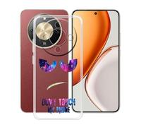 YQINHHME Coque pour Honor X70 (6.79 Pouces), Anti-Rayures Anti-Chute Silicone Souple Housse Etui Mince Transparent TPU Bumper Case Cover pour Honor X70 - DUO4