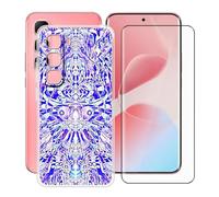 YQINHHME Coque pour Infinix Hot 60 Pro Plus (6.78") avec Verre Trempé Protecteur D'écran, Transparent Anti-Rayures Case Souple Silicone Housse Etui pour Infinix Hot 60 Pro Plus - Image Miroir