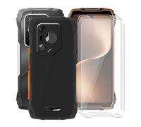 YQINHHME Coque pour Oscal Pilot 3 (6.78") avec 4 X Protecteur D'écran en Verre Trempé, Ultra Fin Antichoc Anti-Rayures Cover Noir Souple Silicone Housse Etui pour Oscal Pilot 3 - Noir