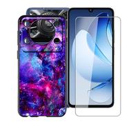 YQINHHME Coque pour Oukitel C60 Pro (6.88 Pouces) + Verre trempé Protection Décran, Ultra Fin Antichoc Noir Housse Etui Souple Silicone TPU Bumper Case pour Oukitel C60 Pro - Magnifique