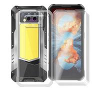 YQINHHME Coque pour Oukitel WP100 Titan (6.80 ") avec 4 X Verre Trempé Protecteur D'écran, Transparent Antichoc Case TPU Bumper Souple Silicone Housse Etui pour Oukitel WP100 Titan - Clear